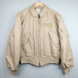 Valley Apparel Flight Jacket Mens XL Tan CWU-45/P Cold Weather Fire Resistant